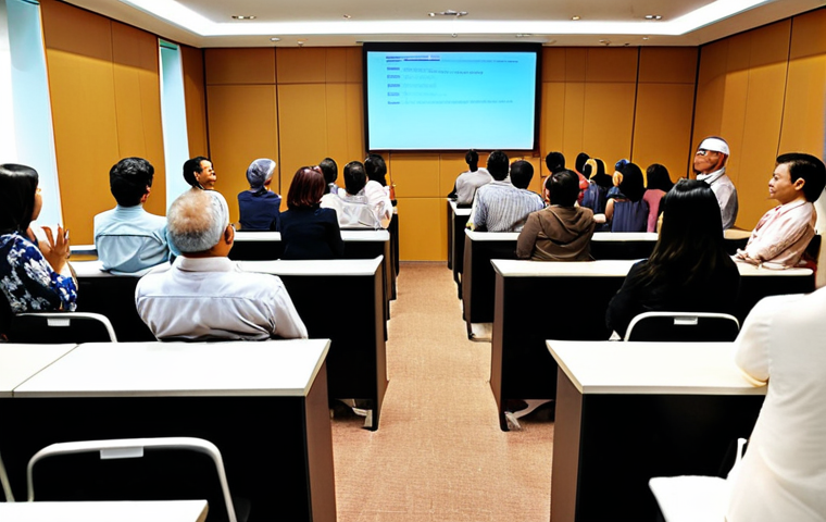 **

Prompt: *A diverse group of people actively participating in a Q&A session, some raising hands, others nodding thoughtfully. The setting is a modern conference room with bright lighting. Focus on engaged expressions and positive body language. Include a screen in the background showing a relevant topic related to business or technology in Malaysia.*

**